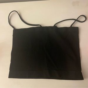 Ribbed black tank top